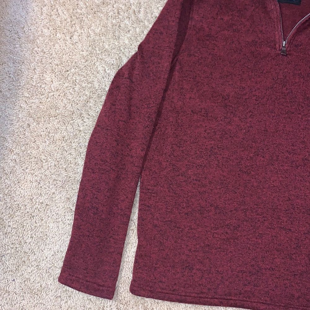Men’s Urban Pipeline Maroon Fleece Half Zip Sweater Size Small - Picture 4 of 10